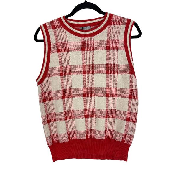 Marella sweater vest red Acacia Plaid - Picture 2 of 6